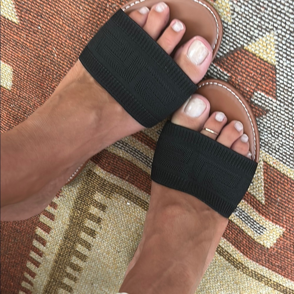 Black Slide Sandals